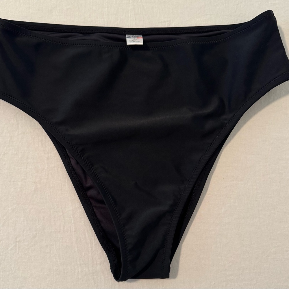 RELLECIGA Black High-Waisted Bikini‎ Bottom